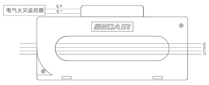 J-SCM41(250)剩余電流式<a href=http://m.cqymw.cn/dianqihuozai/ target=_blank class=infotextkey>電氣火災(zāi)監(jiān)控</a>探測(cè)器接線圖