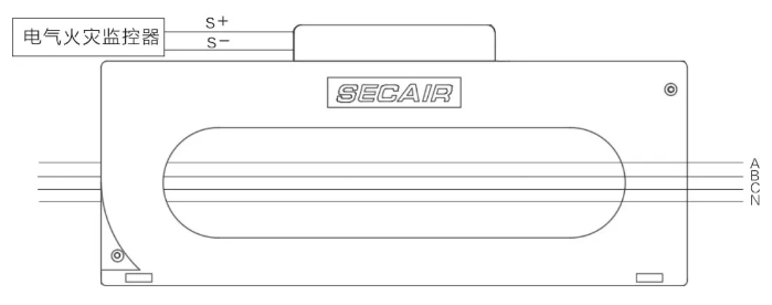 J-SCM41(400)剩余電流式<a href=http://m.cqymw.cn/dianqihuozai/ target=_blank class=infotextkey>電氣火災(zāi)監(jiān)控</a>探測(cè)器接線圖